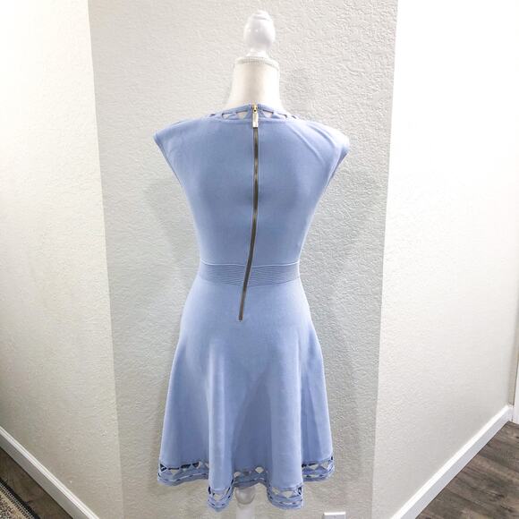 Ted Baker Kathryn Cutwork Knitted Skater Pale Purple Dress - Picture 5 of 16